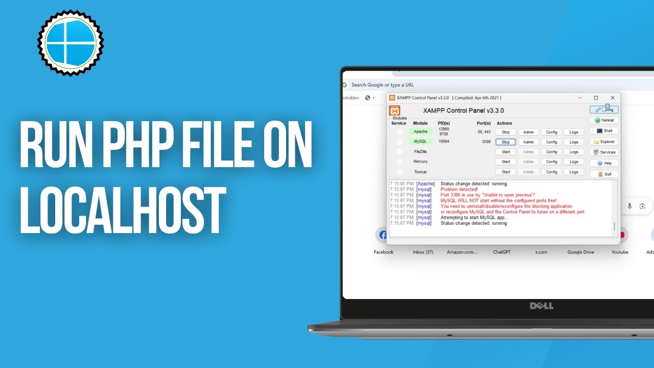 How to run PHP file on localhost (XAMPP Server)