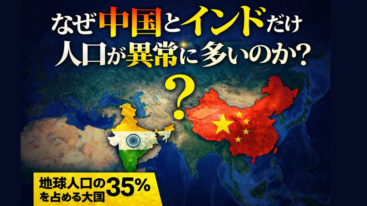 【世界の不思議】なぜインドと中国だけやたらと人口が多いのか？