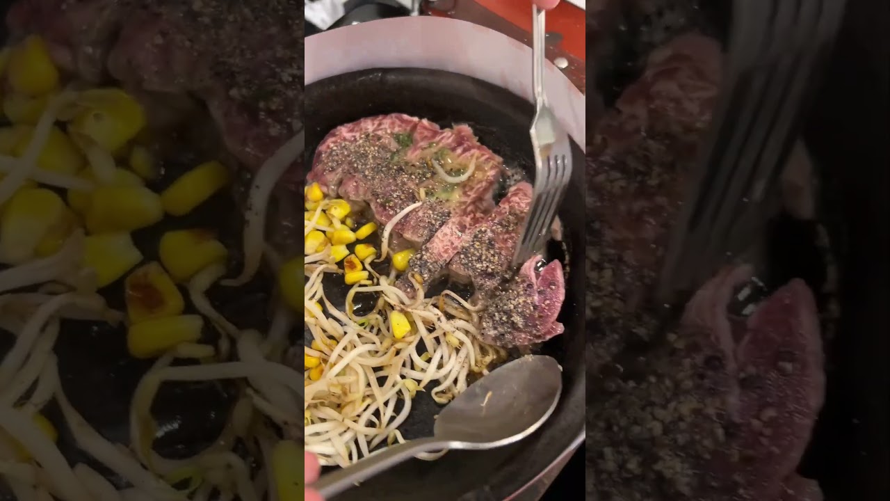 So yummy Marble beef premium steak Platinum Malioboro Mall Jogja~ STEAK ENAK~TEPPANYAKI GRILLED