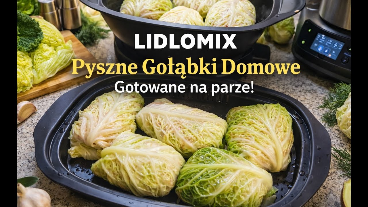 LIDLOMIX Gołąbki z Mięsem i Ryżem Domowe! z Włoskiej Kapusty Gotowanie na parze z Monsieur Cuisine