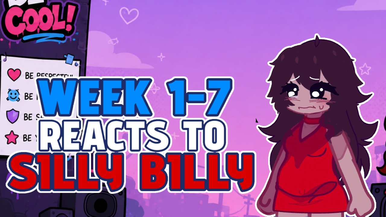 FNF Week 1 - 7 Cast React To Silly Billy Hit Single Mod + GF Vs Yourself | Gacha Club