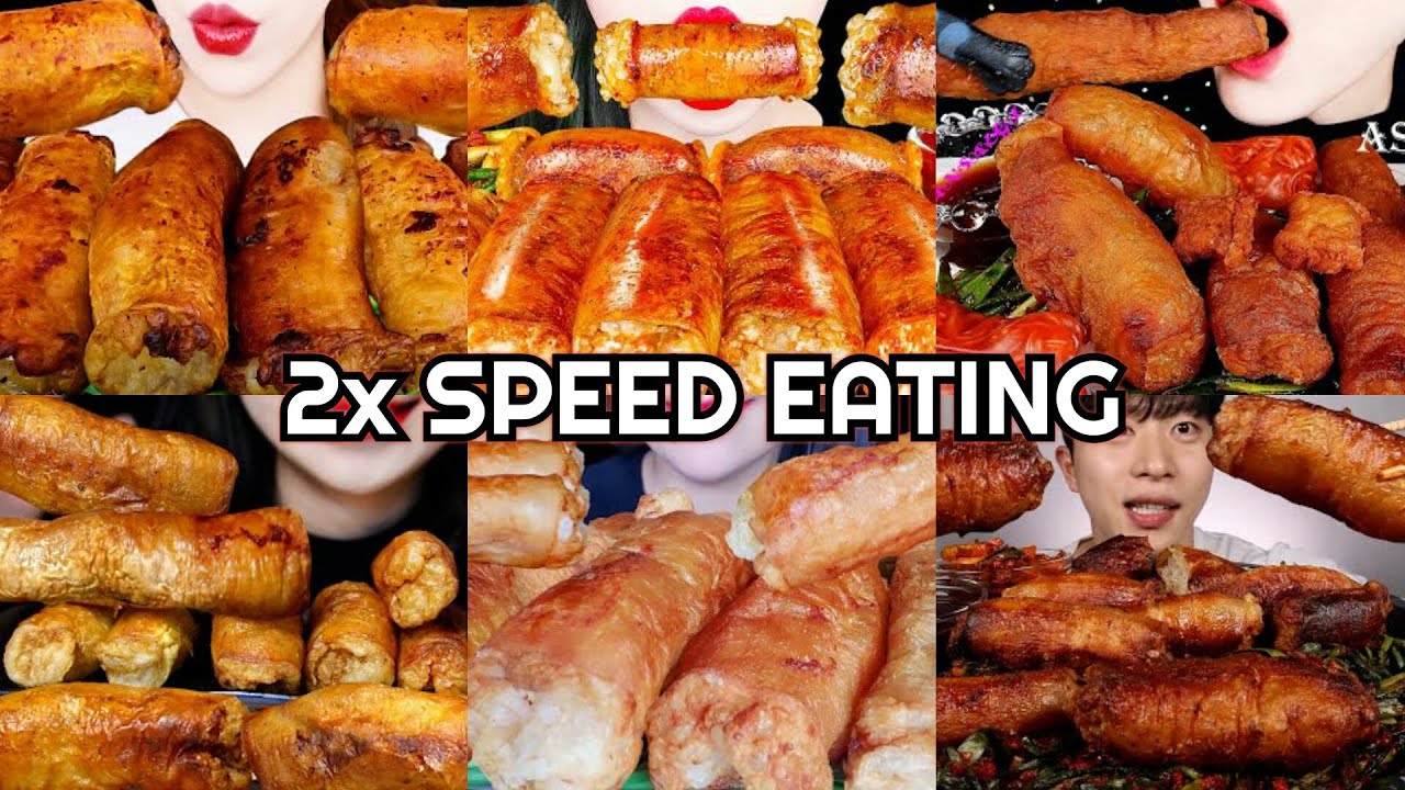 Crunchy Beef Intestine Daechang Mukbang | ASMR 2x Speed Eating Show