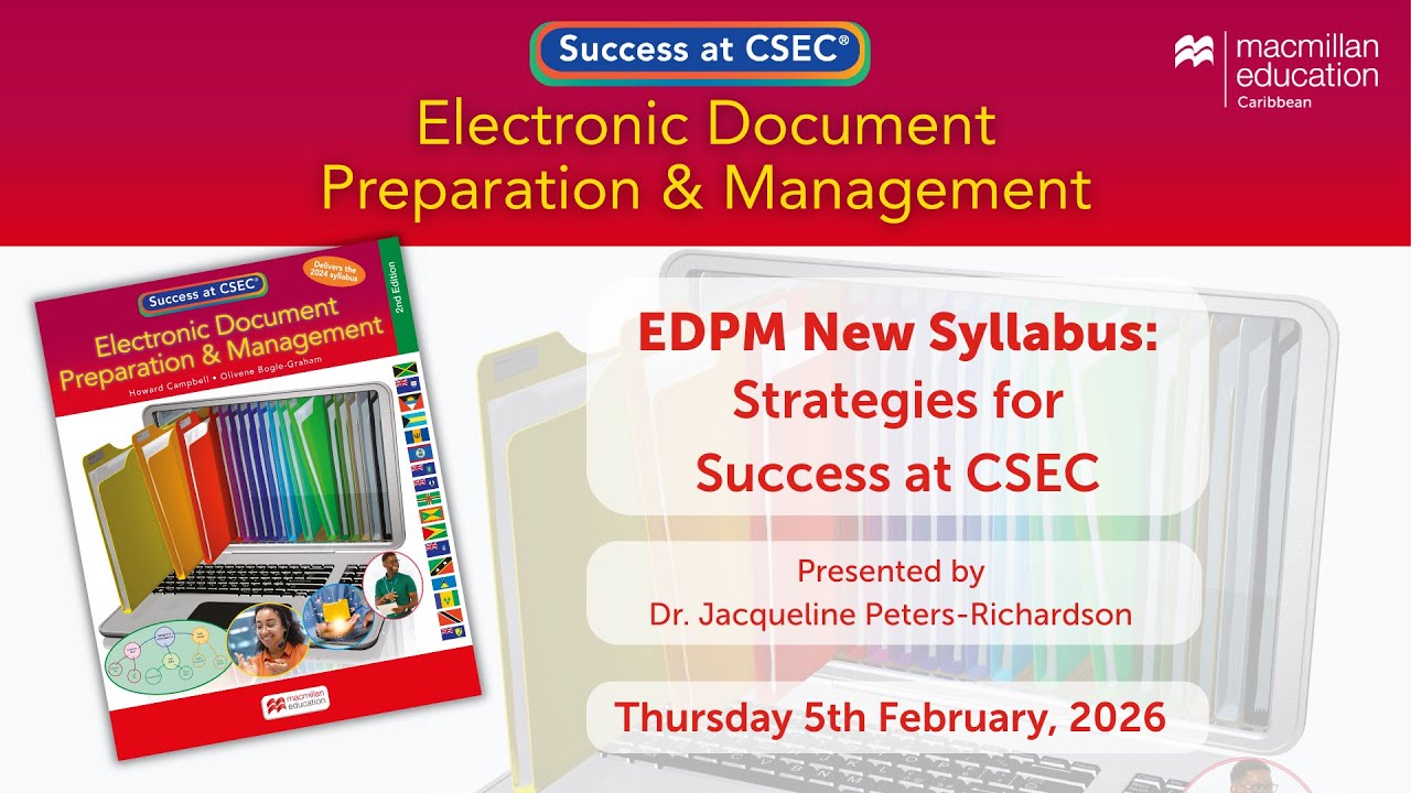 EDPM New Syllabus: Strategies for Success at CSEC (Webinar)