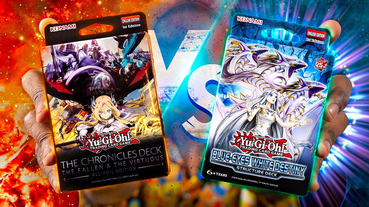 Blue-Eyes White Destiny vs. The Fallen & The Virtuous | Yu-Gi-Oh 3x Structure Deck Duel