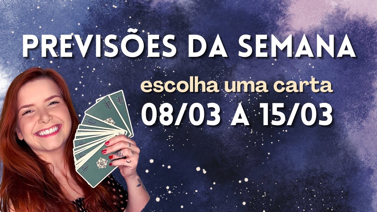 TUDO sobre os pr&oacute;ximos 7 dias✨Escolha uma carta✨Tar&ocirc; Previs&otilde;es da Semana