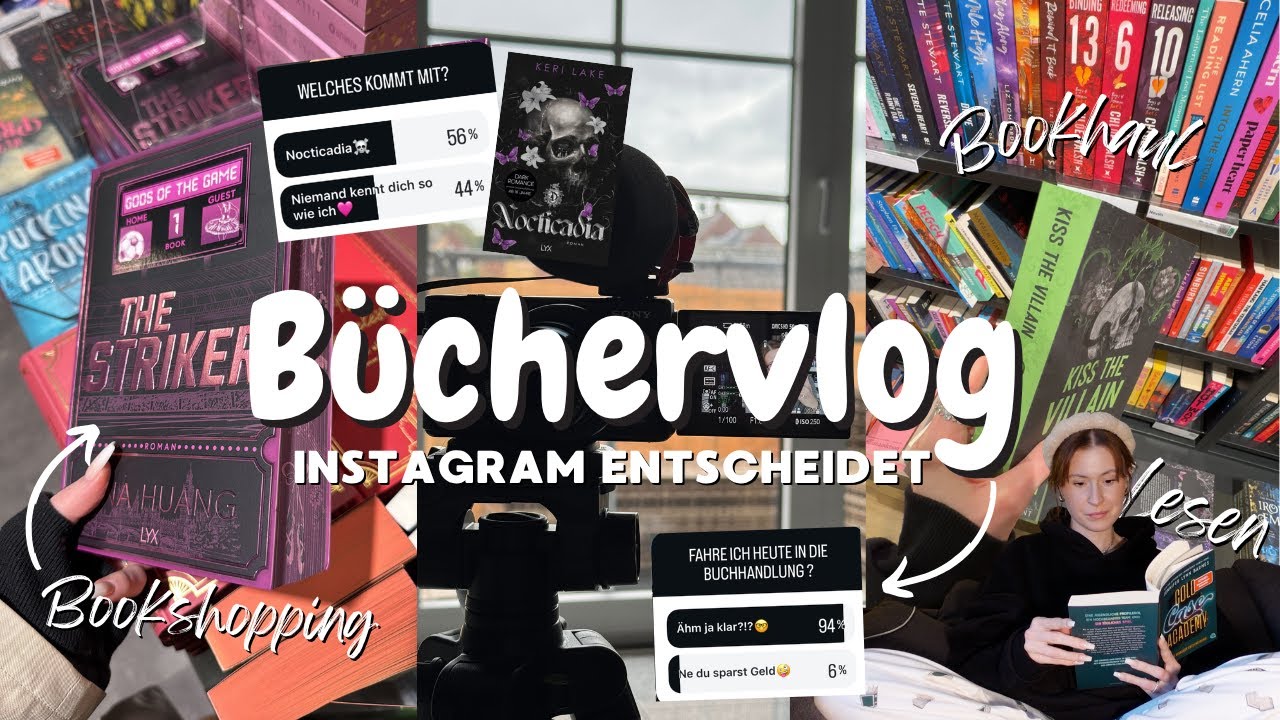 Book vlog 🎀 Instagram decides edition! | Book shopping, reading, book haul,...