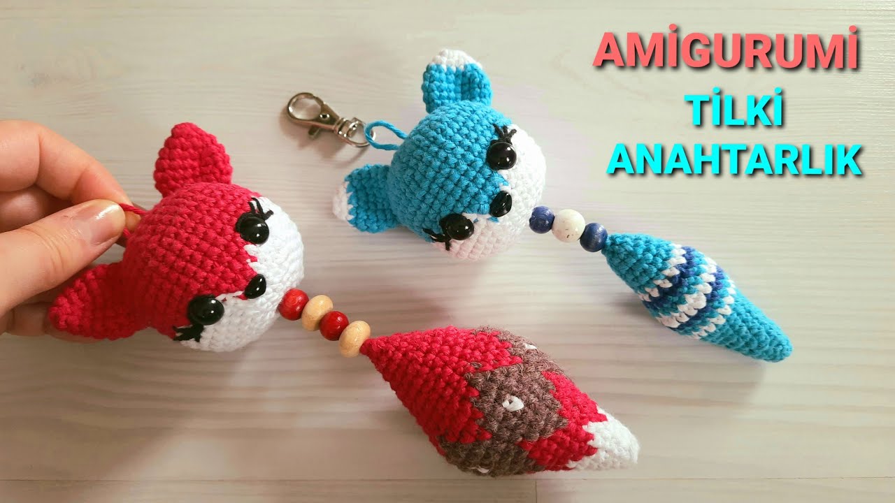 Amigurumi Tilki Anahtarlık Yapımı 1 | TIĞ İŞİ | ÖRGÜ | How to crochet fox key chain | tejer | häkeln