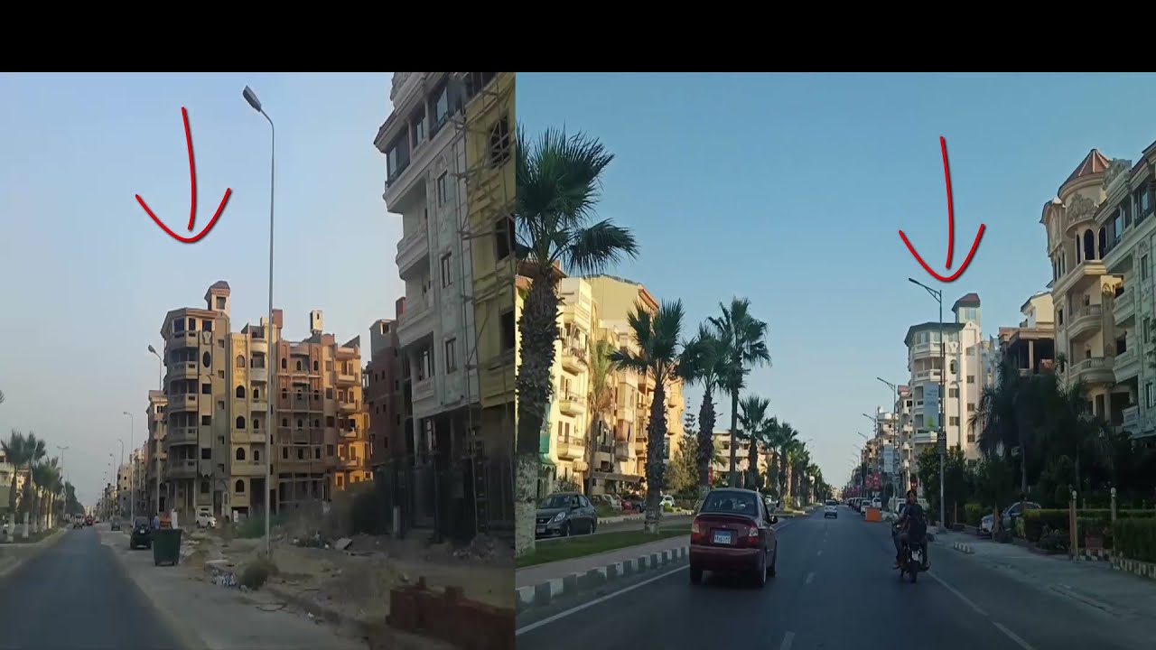 دمياط الجديدة الفرق فى اعمال تطوير الحى الثالث