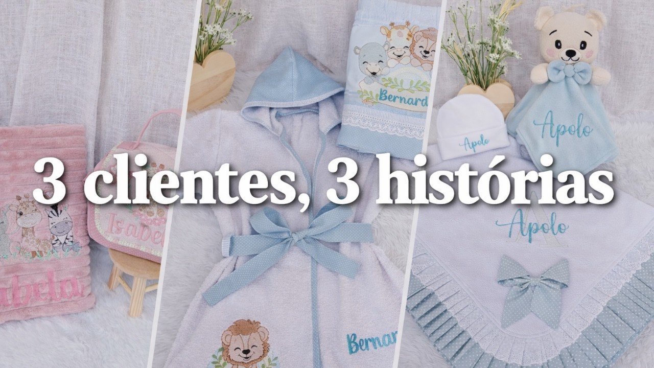 Produzindo 3 Encomendas do Zero | Rotina Real de Ateliê + Enxoval Personalizado