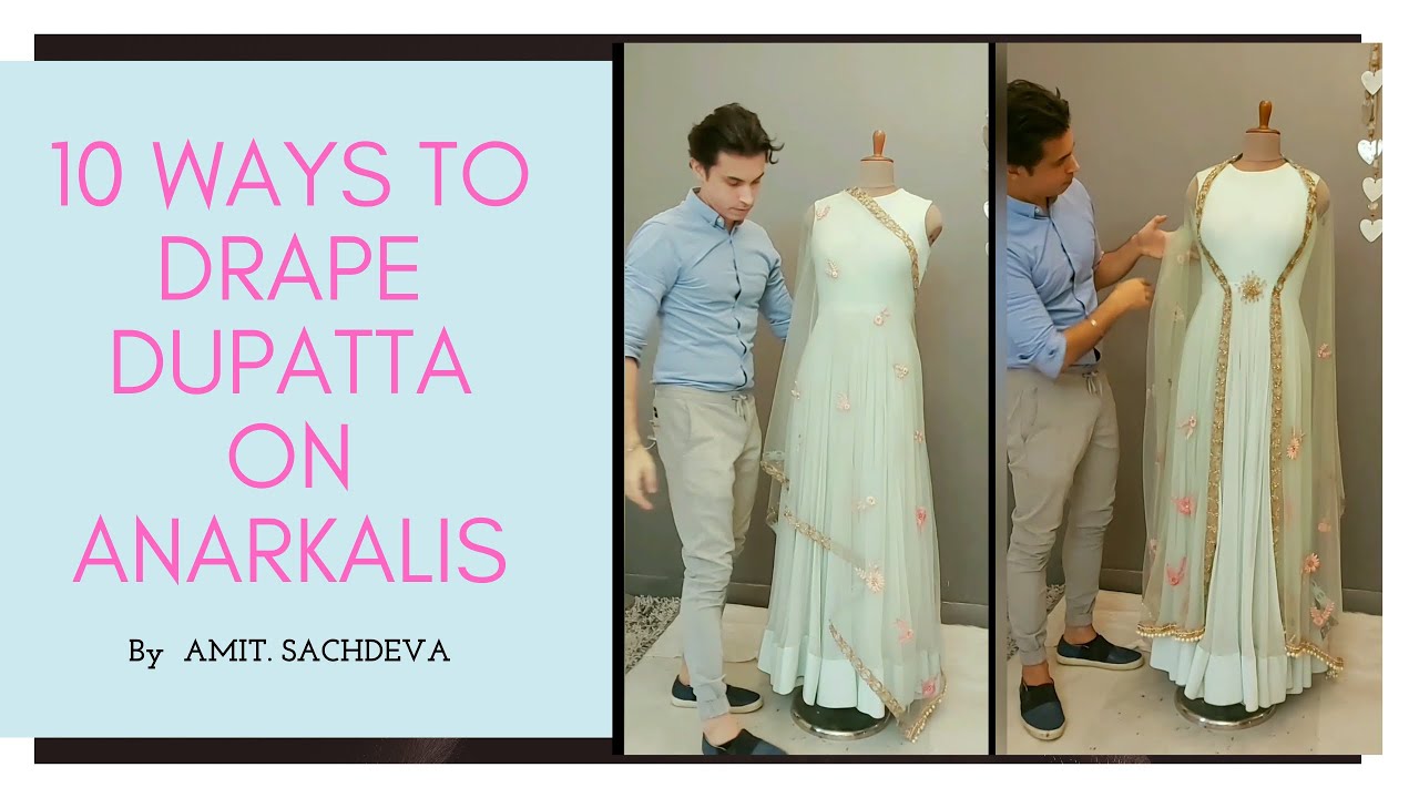 How to Drape DUPATTA on LEHENGAS /ANARKALIS
