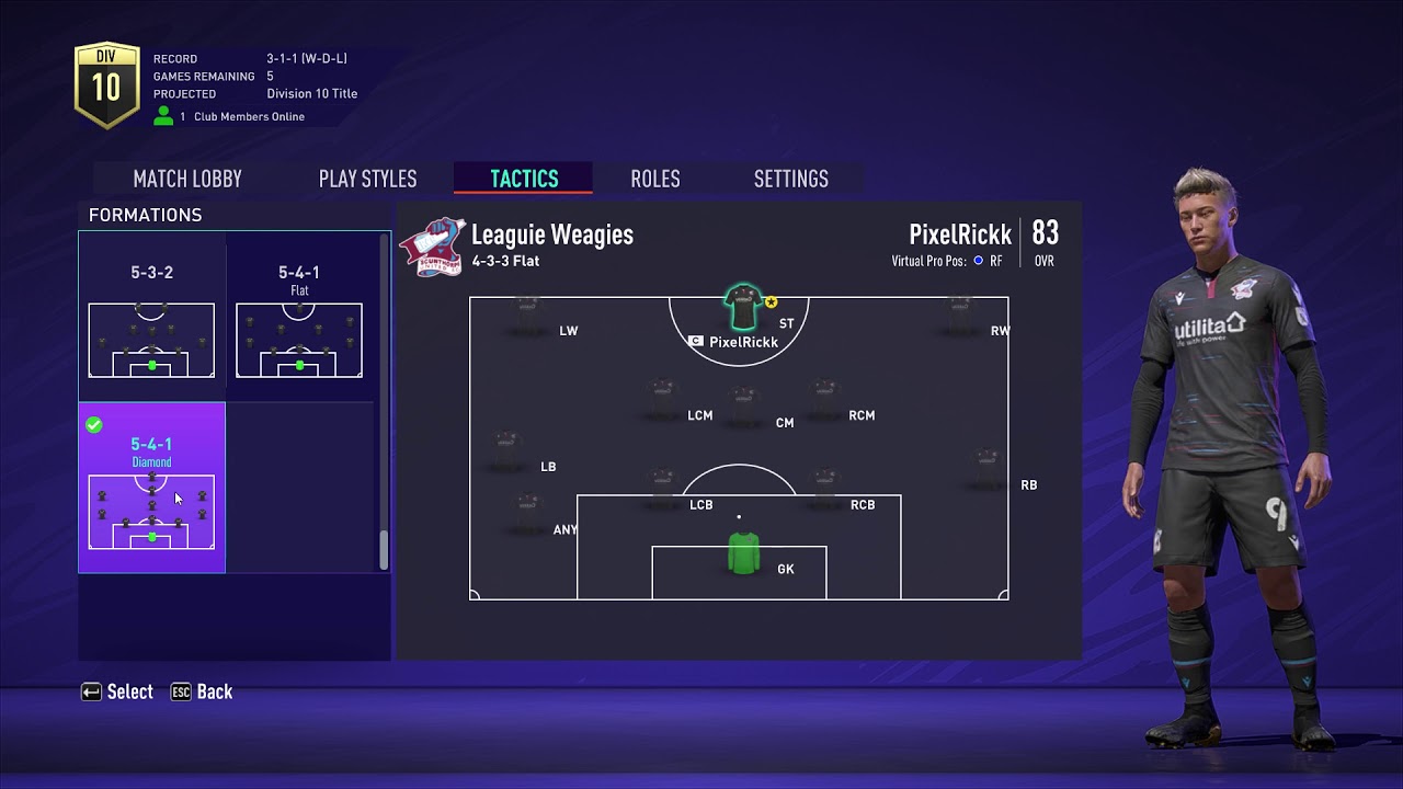 Pro Clubs Formation Glitch?