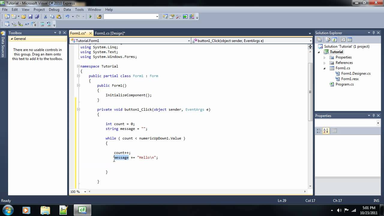 C# Basic 3: While Loops