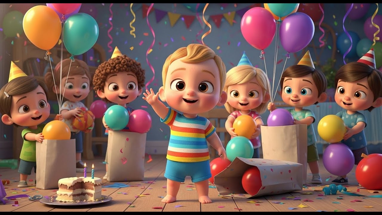 Balloon Party Fun Day 🎈🎉 | Fun Learning Video for Kids | Colorful Party Adventure
