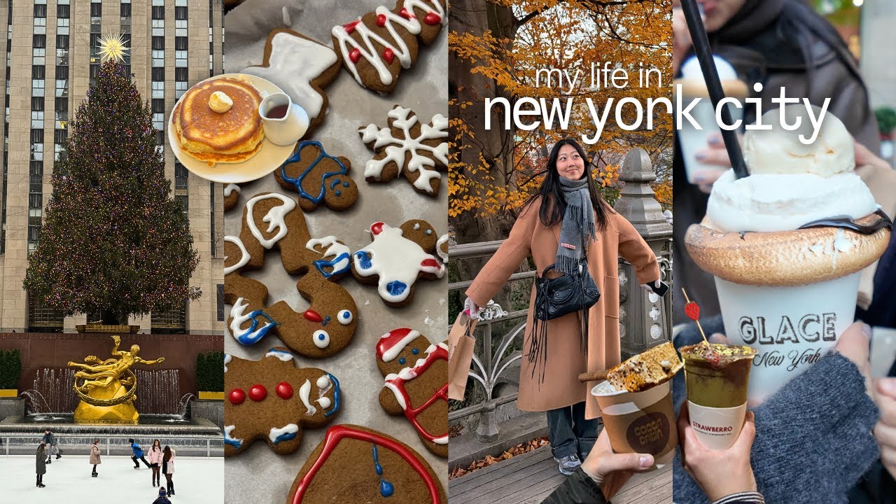 nyc vlog | holiday markets, trendy restaurants, hot chocolate, central park, brooklyn spots