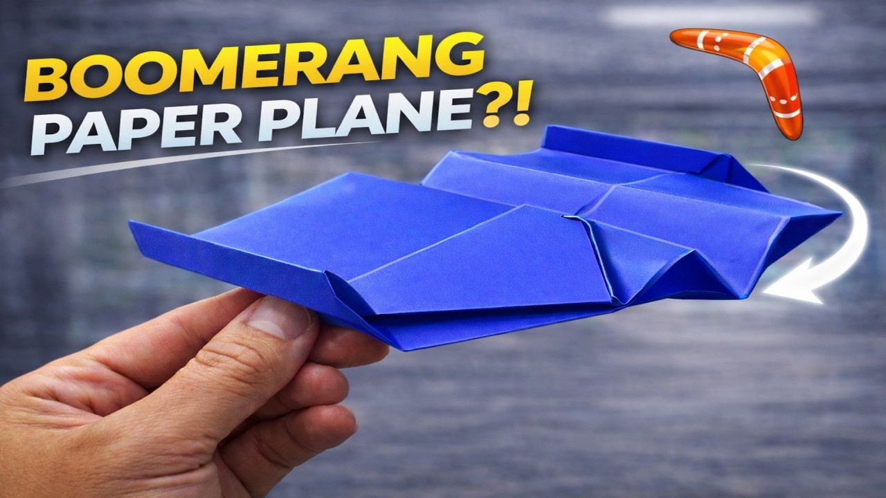 How to Make an Acrobat Paper Airplane Design | Controlled Flight Test & Tutorial #BoomerangDesign ✈️