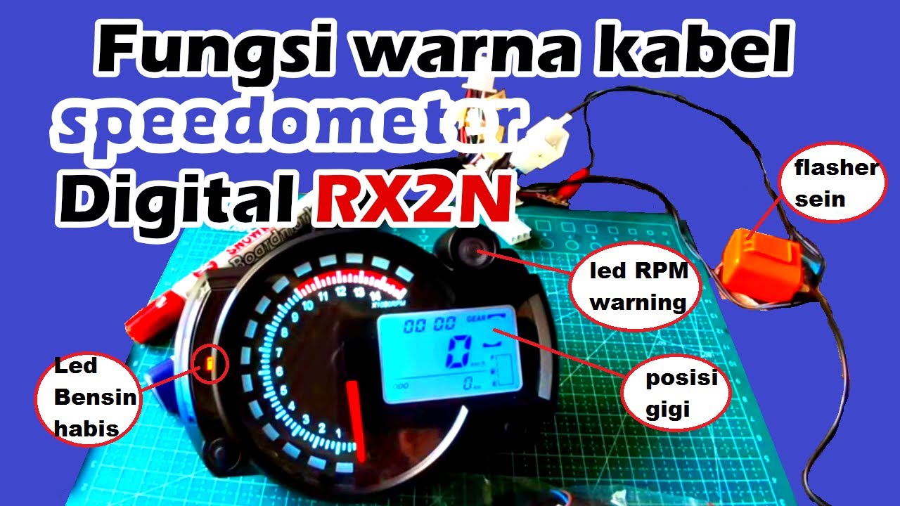warna kabel speedometer digital koso RX2N untuk semua motor