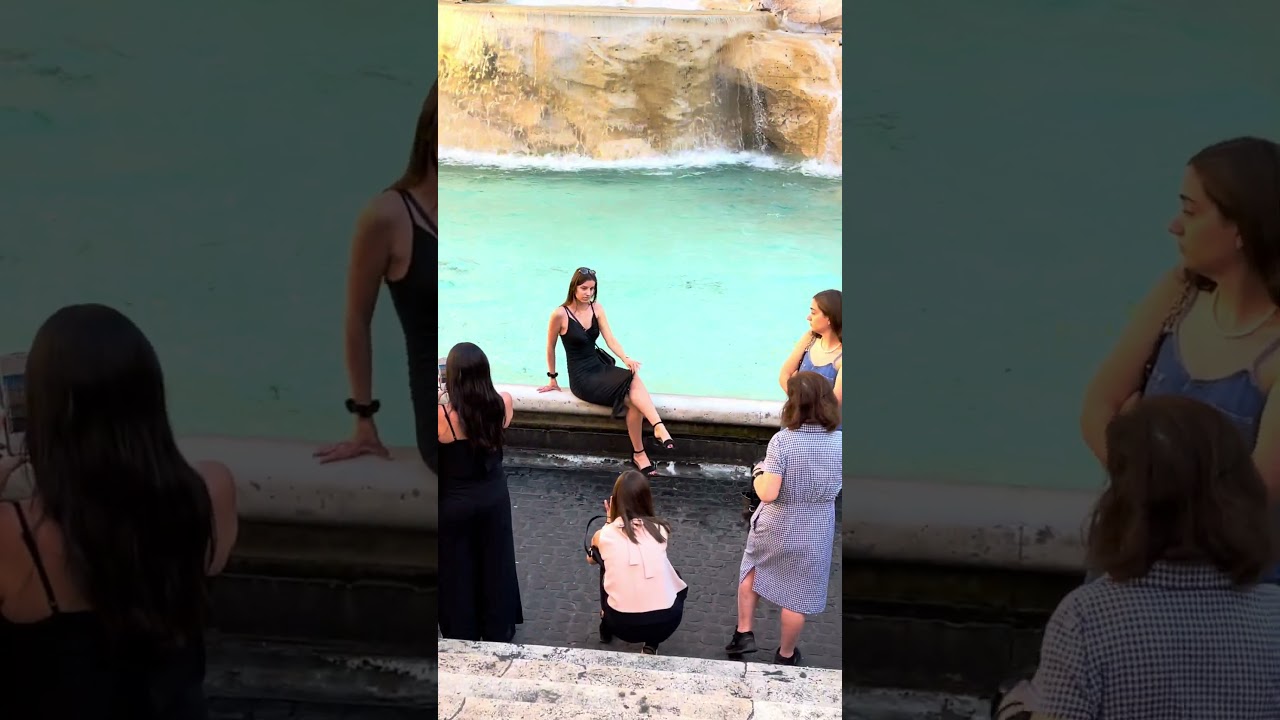 Rome Italy - Trevi Fountain #travel #italy #shorts