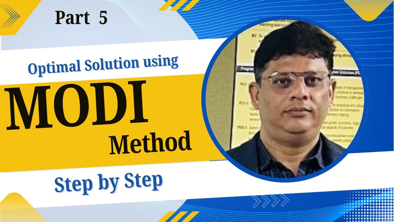 MODI Method Explained | Transportation Problem Step-by-Step