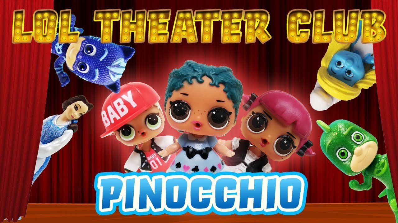 LOL Surprise Dolls Perform Pinocchio! Belle and PJ Masks in Theater Club Playtime