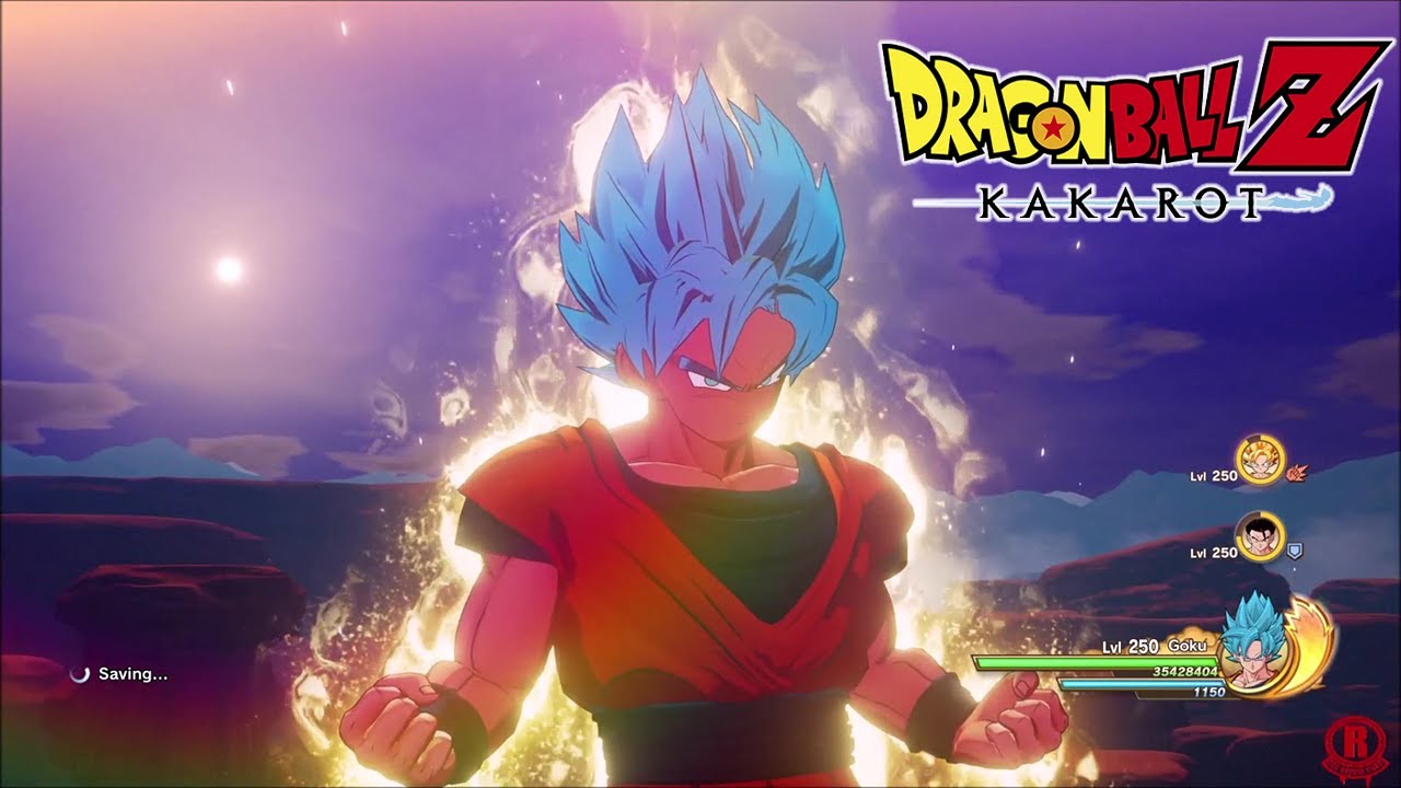Dragon Ball Z: Kakarot - SSGSS Goku Gameplay & Boss Fights [1080p 60fps]