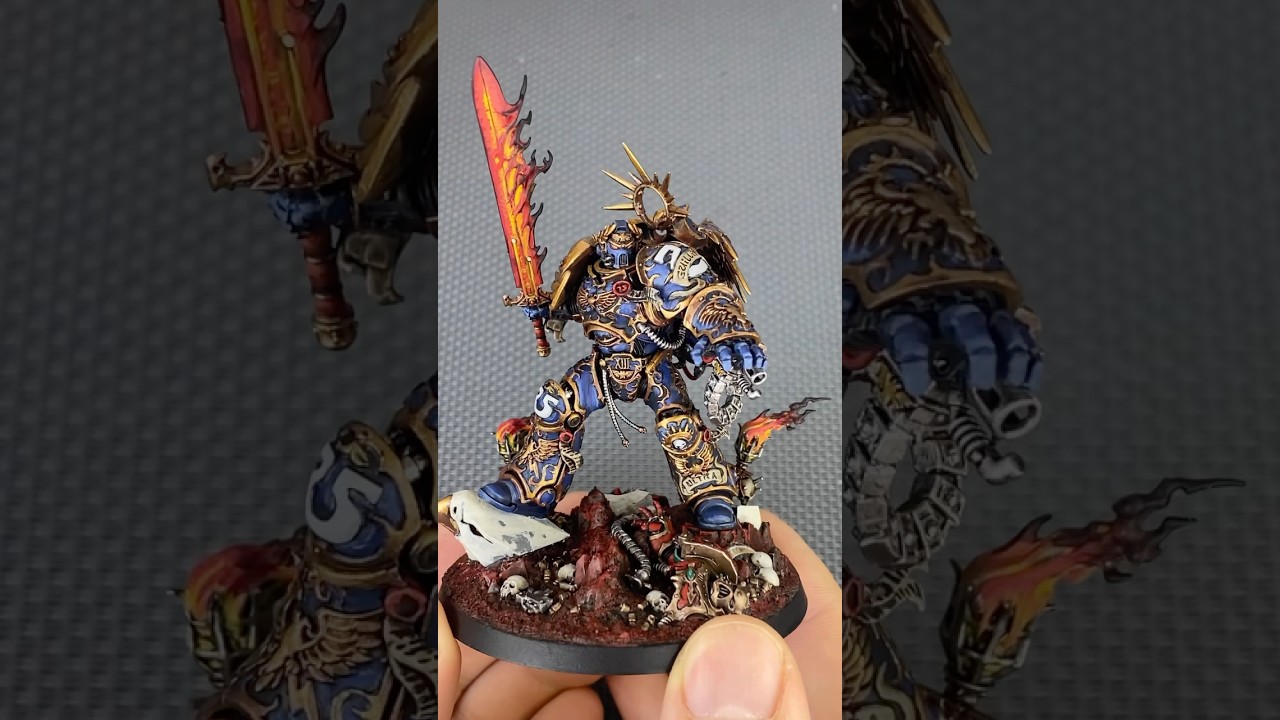Roboute Guilliman, Primarch of the Ultramarines painting process! #warhammer40k #warhammer #40k
