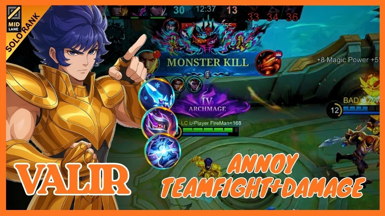 BUILD FOR SOLO RANK ~ VALIR PLAY ROL MID LANE ~ VALIR GAMEPLAY
