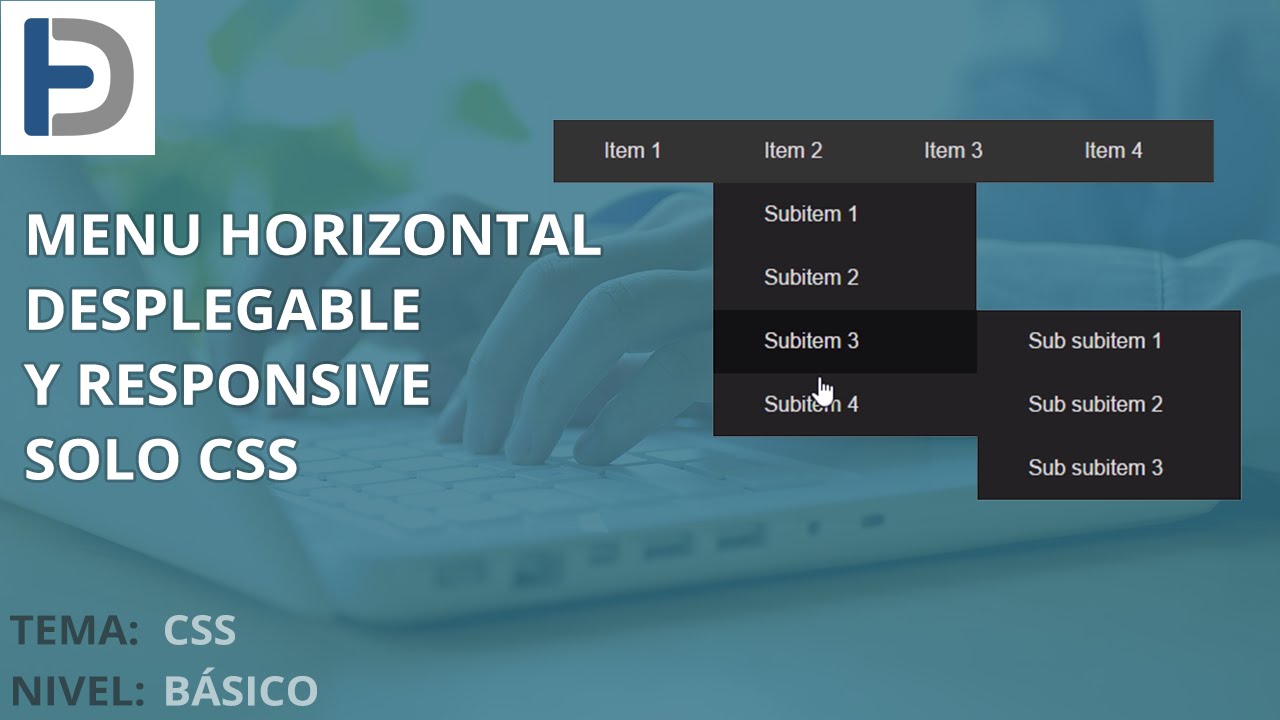 Crear un menú horizontal desplegable con efectos solo con CSS