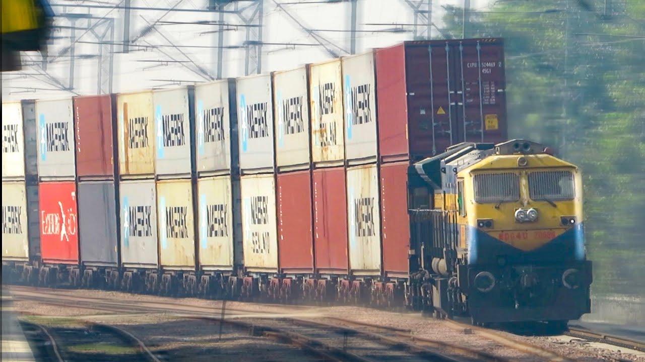 Tallest Trains of India! Speeding Double Stack Container Trains | Indian Railways