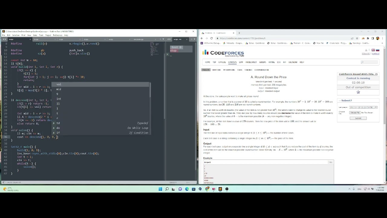 Codeforces Round 805 (Div. 3) Screencast - Only using Segment Trees Challenge.