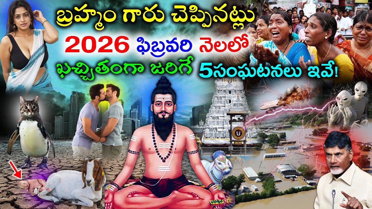 బ్రహ్మం గారు చెప్పినట్లు 2026ఫిబ్రవరి నెలలో ఖచ్చితంగా జరిగే 5సంఘటనలు ఇవే!#telugunewchannelvideos