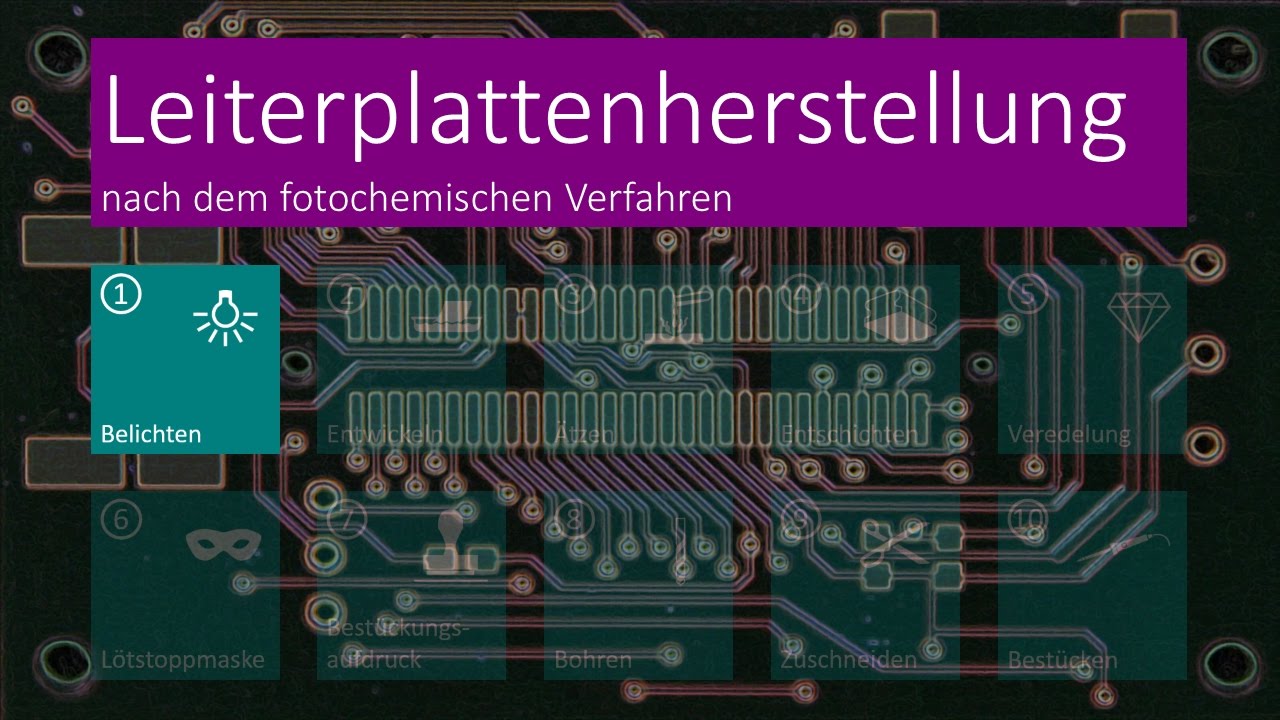 Leiterplattenherstellung - 01 Belichten - DE