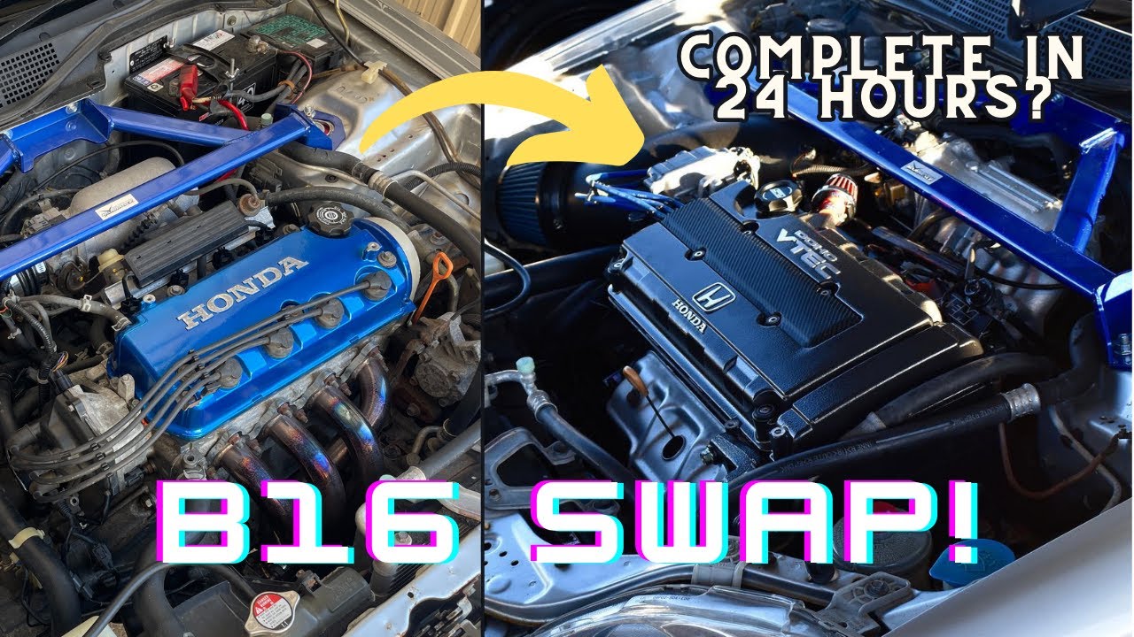 24 HOUR B16 SWAP! (EK CIVIC)