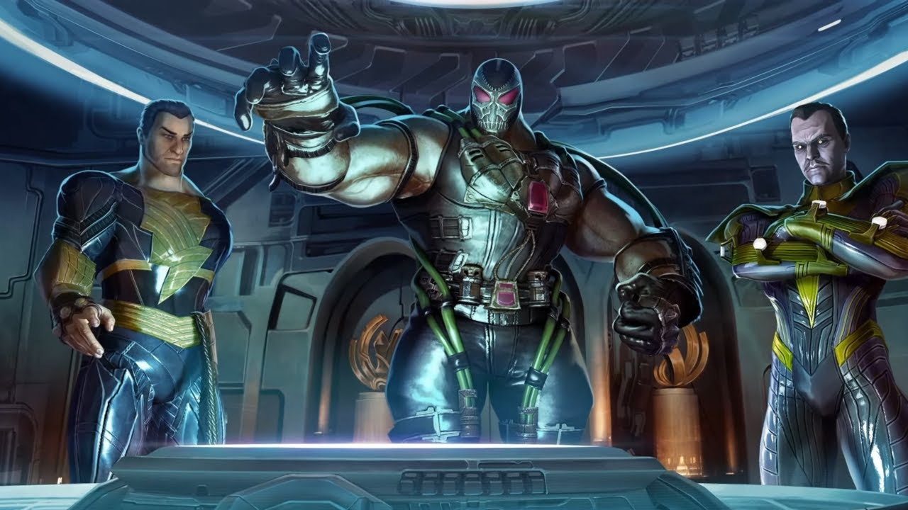 Injustice Gods Among Us (1440p60 | PS4) Classic Battle | Knightfall Bane