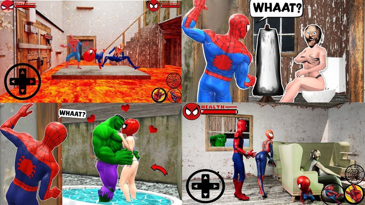 I'm playing as Spiderman's family against Granny! In granny's house! (Megamix)