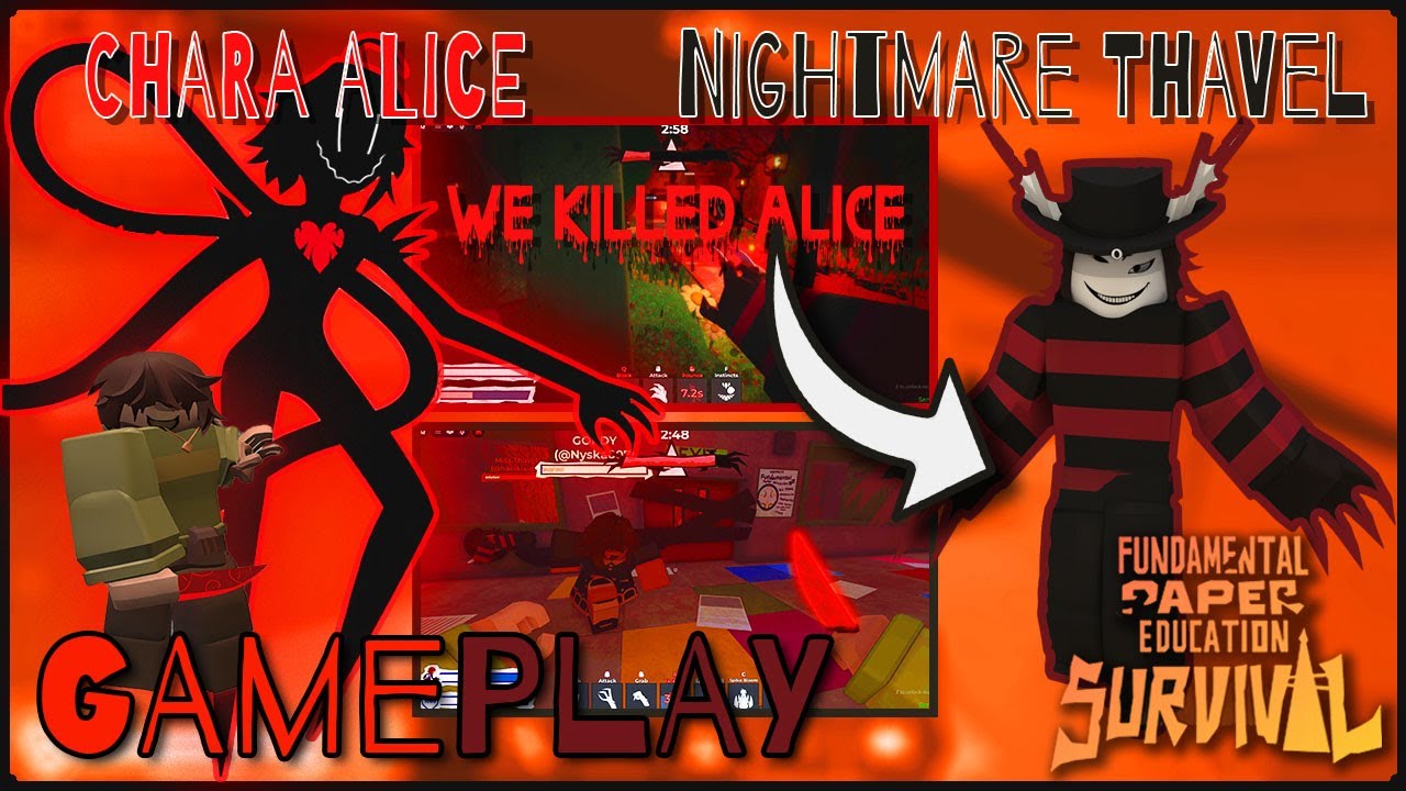 Nightmare Thavel SLAUGHTERS Alice! 👁️ | Chara Alice & Nightmare Thavel – FPE:S Remastered Gameplay