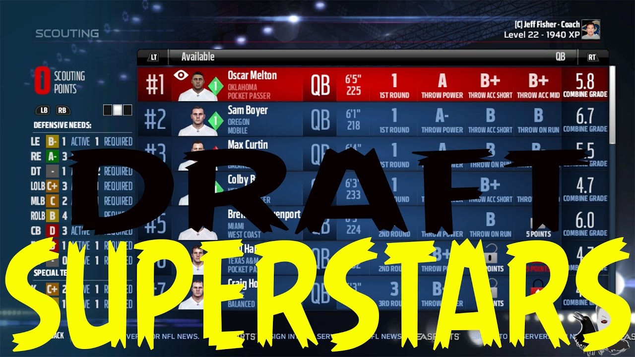 Madden NFL 17 Franchise: How to draft Superstars Tutorial