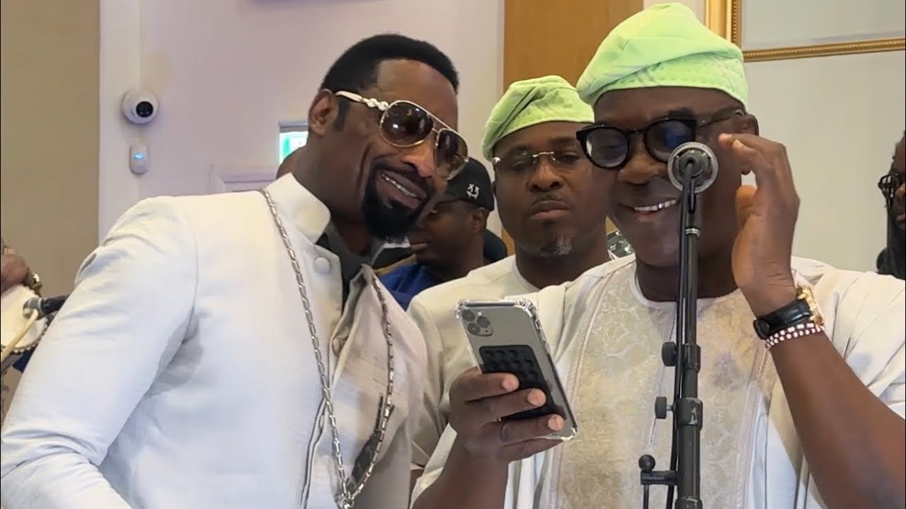 FINALLY WOLE AMODEMAJA HAILS KING WASIU AYINDE MARSHAL ON STAGE AT BOSNIA 50th BIRTHDAY PARTY 