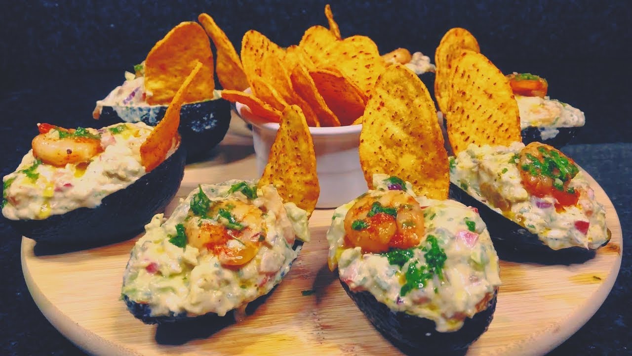 Seriously Yummy Shrimp Stuffed Avocado |  Prawn / Shrimp Salad Recipe