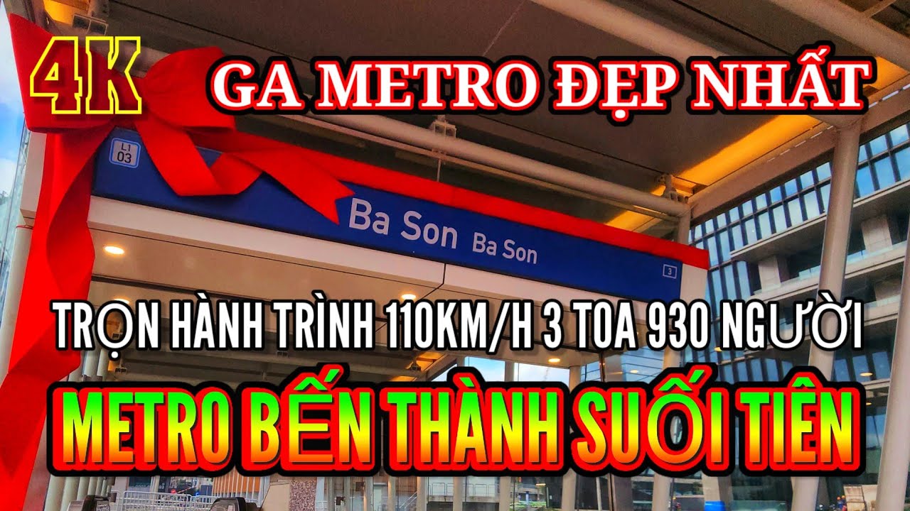 Hướng dẫn đi Metro số 1 Bến Thành Suối Tiên, HCMC Metro Ga Ba Son quá đẹp!