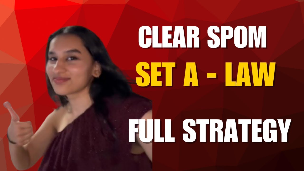 SPOM SET A | Law CA Final | Almost failed? | Clear Law SPOM in one go | Exams getting tougher?
