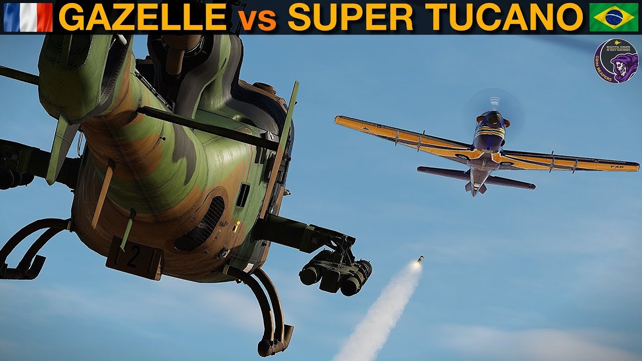 A-29B Super Tucano против SA342 Gazelle: воздушный бой | DCS