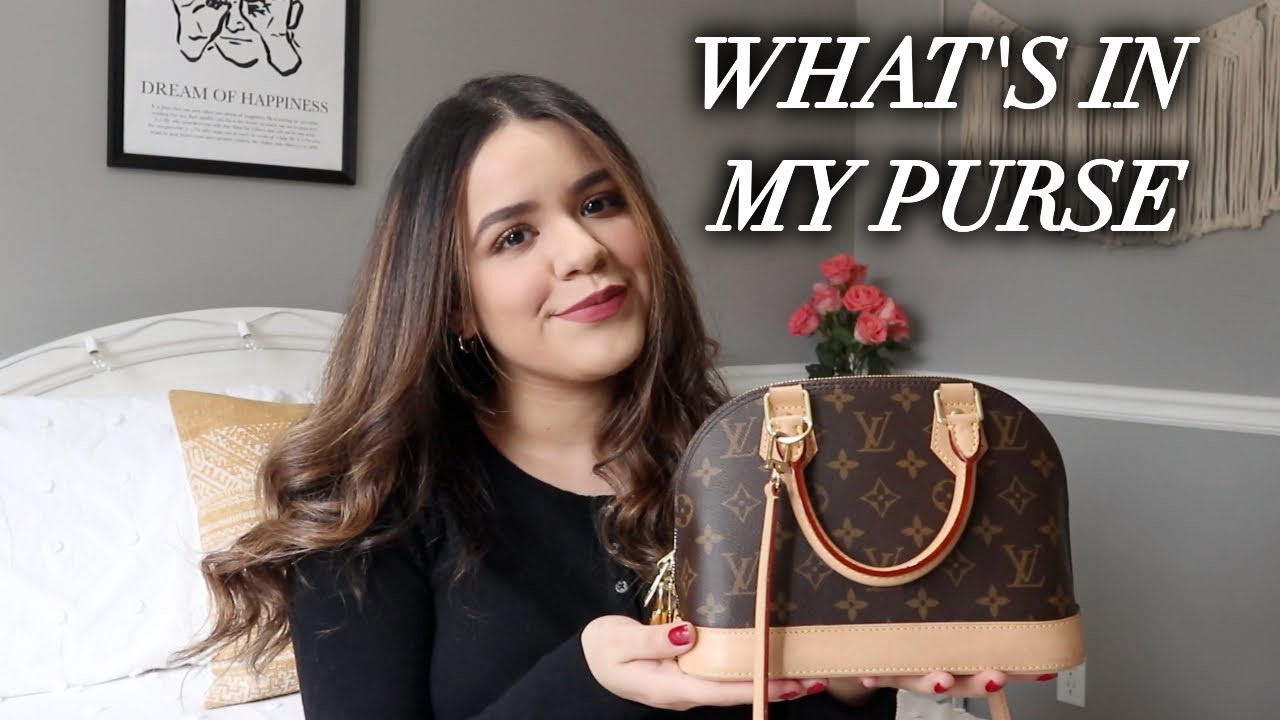 What's in my purse + Louis Vuitton alma bb monogram review