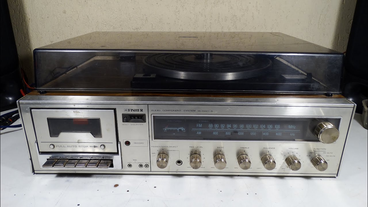 CENTRO MUSICAL TURNTABLE FISHER MC-4022T-5 JAPAN 1978 RESTAURACION P1