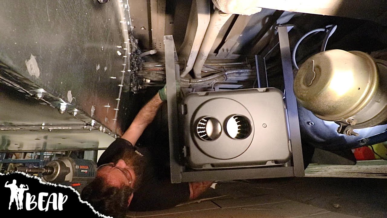 QUEST FOR ENDLESS RECIRCULATING SHOWER (Installing Webasto Dual Top Evo 6 Diesel Heater In Skoolie)
