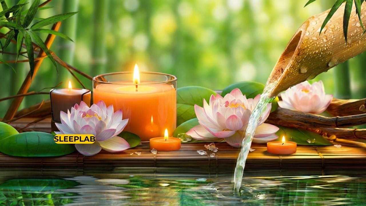 Bamboo Water Fountain | Relaxing Music | Insomnia and Healing 🌿
