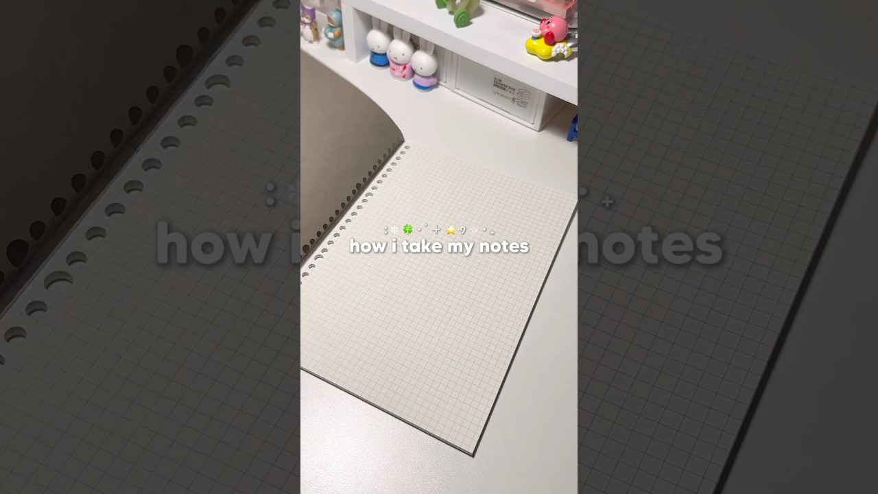 how i take my notes 🍀 ⋆˙⟡ #study #studywithme #studymotivation #asmr #aesthetic #studygram #shorts