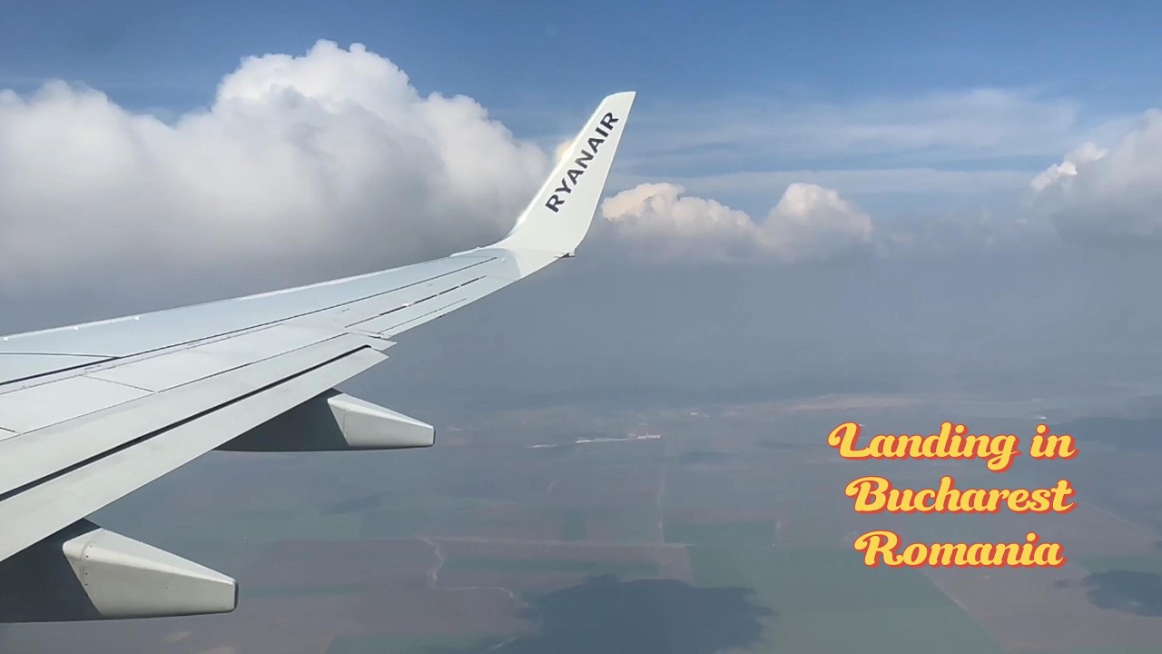 Landing at Bucharest OTP | Beautiful Cumulus Cloud Approach (Passenger View 4K)