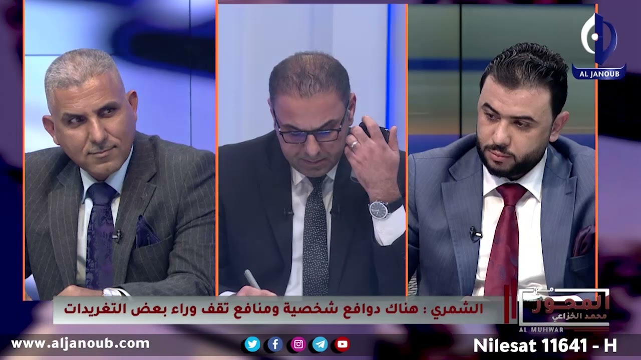 مشادة كلامية حادة وتهديد آثر سؤال الاعلامي محمد الخزاعي لـ علي تركي !!