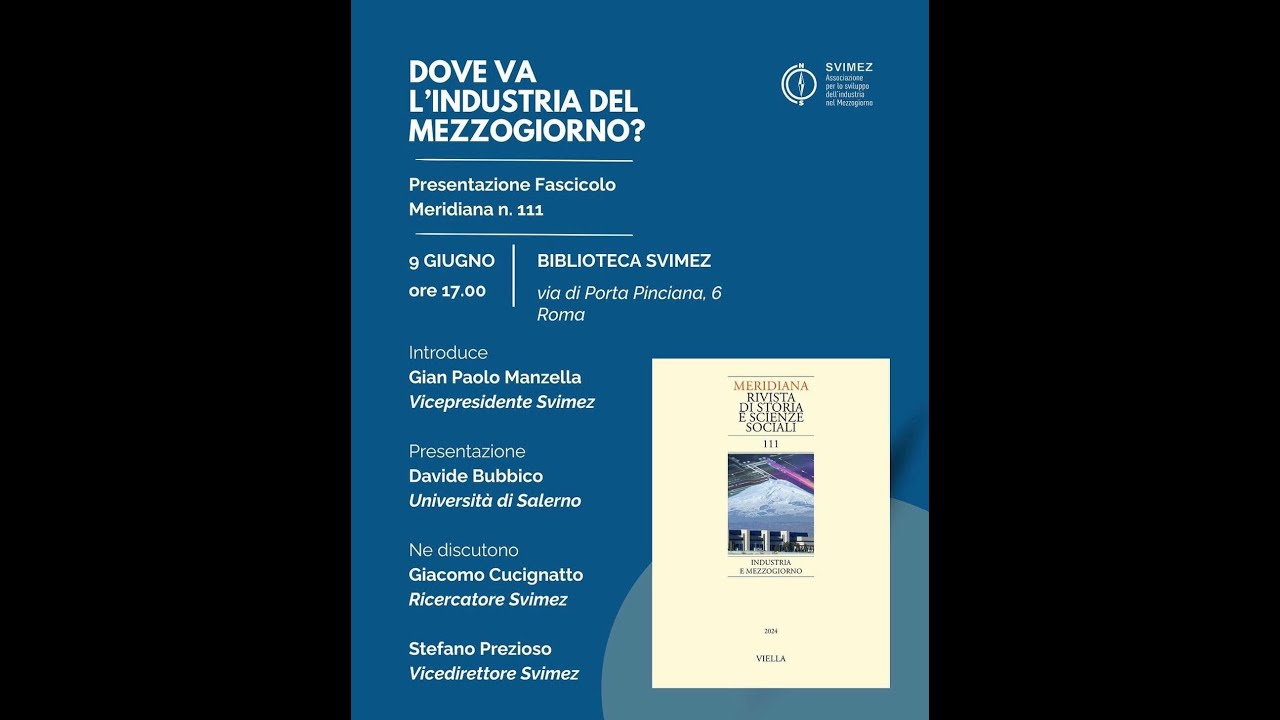 Dove va l'industria del Mezzogiorno?
