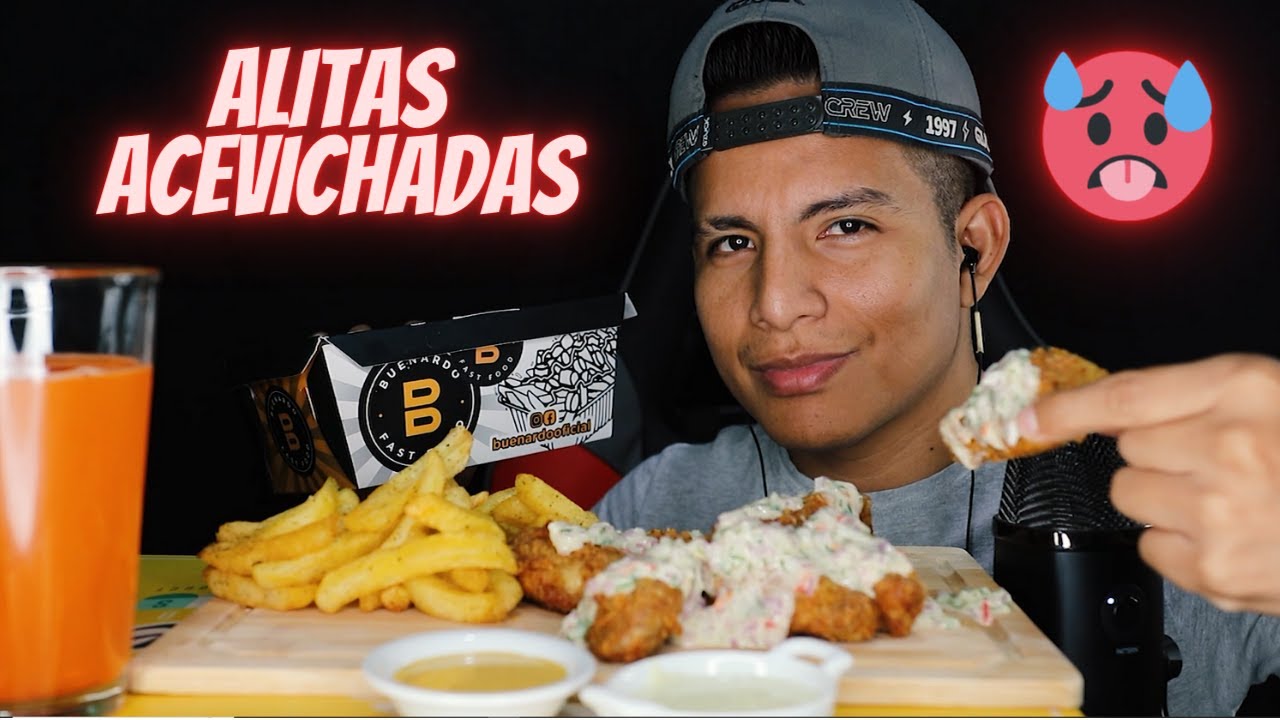 ASMR  ALITAS ACEVICHADAS EXTRA PICANTES🥵🔥- SIN SUSURRAR.